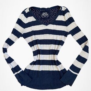 Y2K striped shirt top